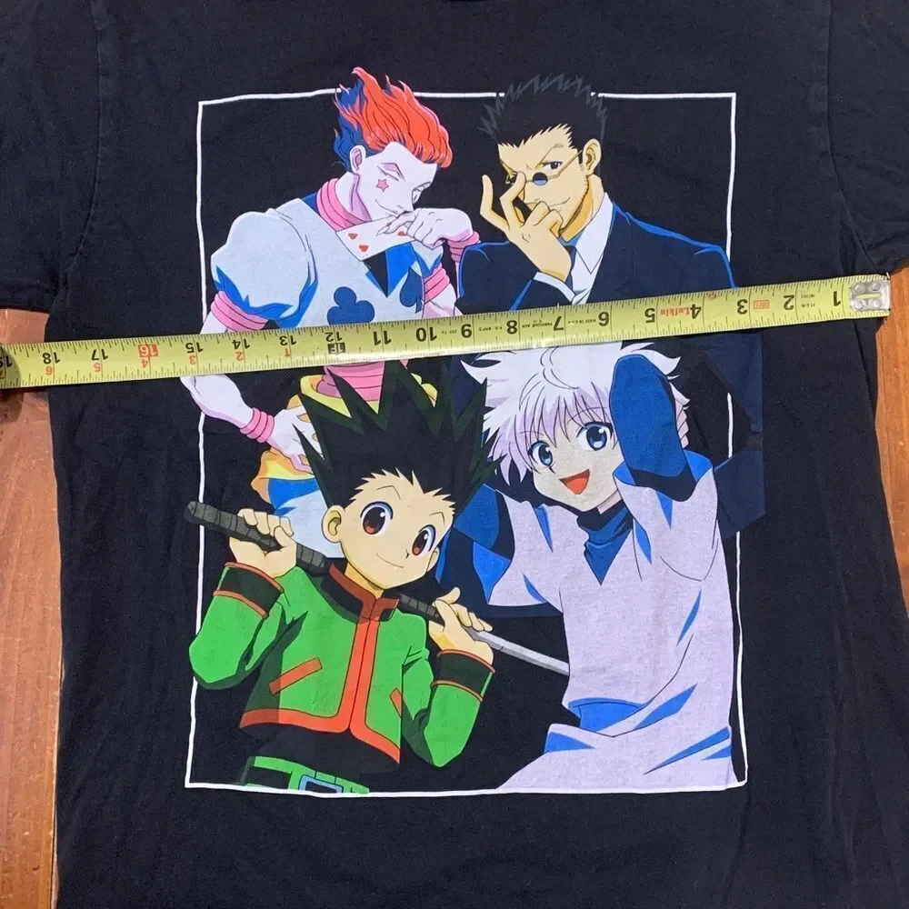 ANIME, Black Cotton T-Shirt, HUNTER